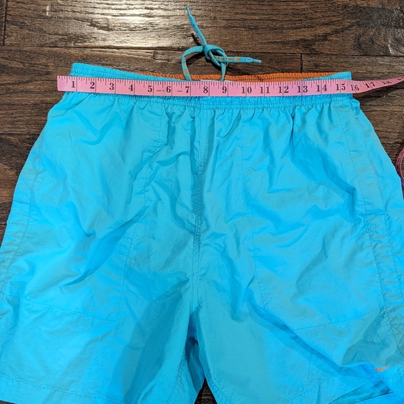 VTG Weekender Swim Trunks Bright Teal Blue Retro - Picture 9 of 10